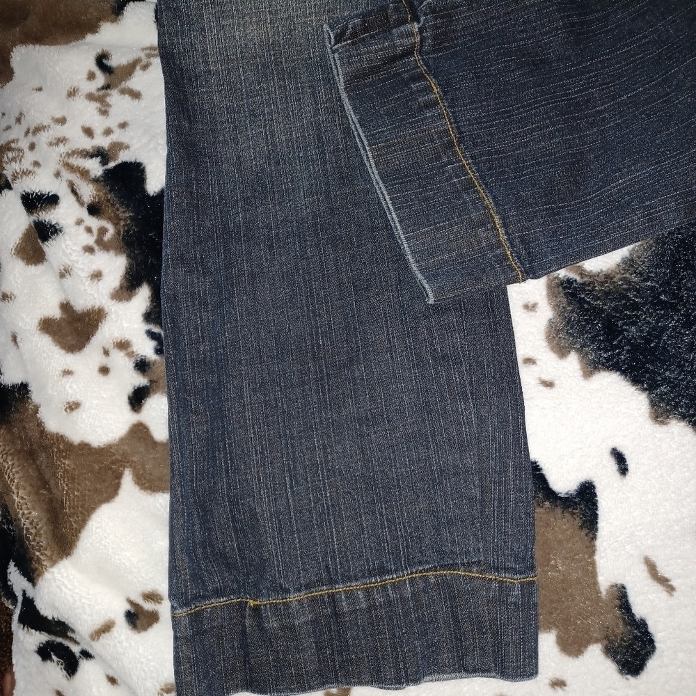 BISOU BISOU WOMENS JEANS, SIZE 8, 5 POCKET, WITH BLING. - Picture 5 of 9